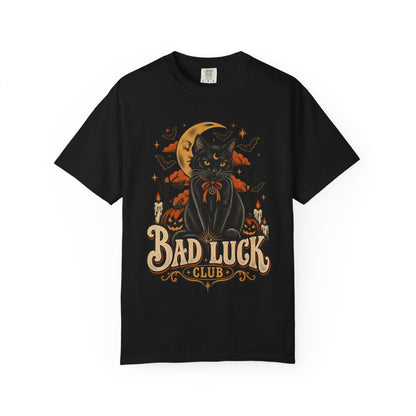 Bad Luck Club Black Cat Halloween Tee