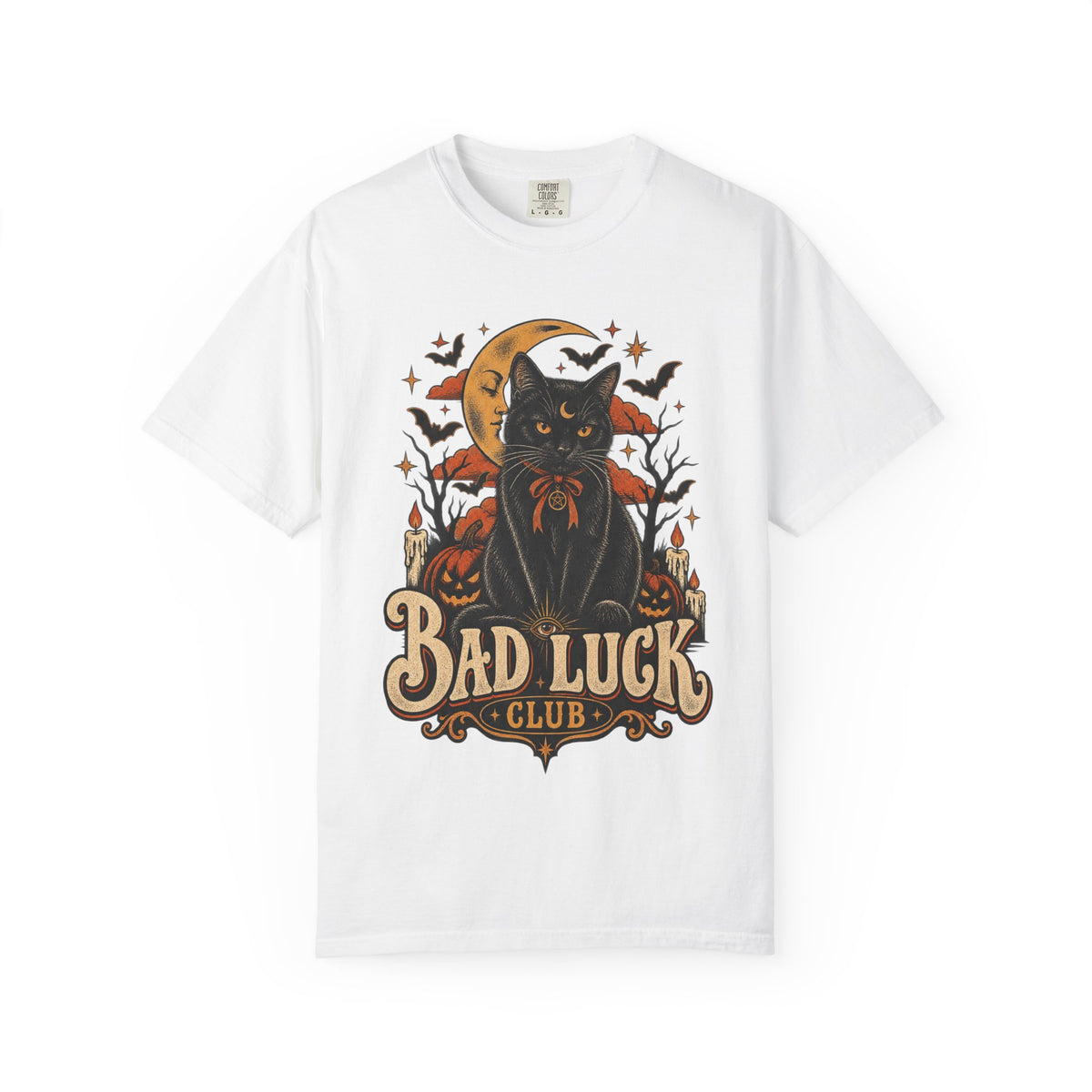 Bad Luck Club Black Cat Halloween Tee