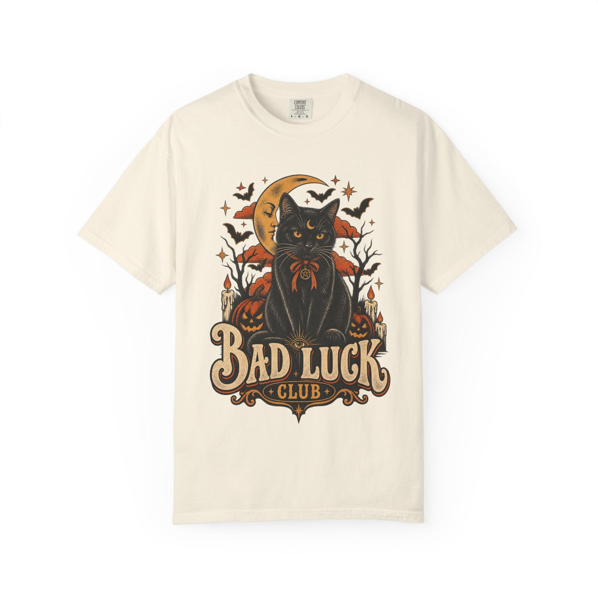 Bad Luck Club Black Cat Halloween Tee