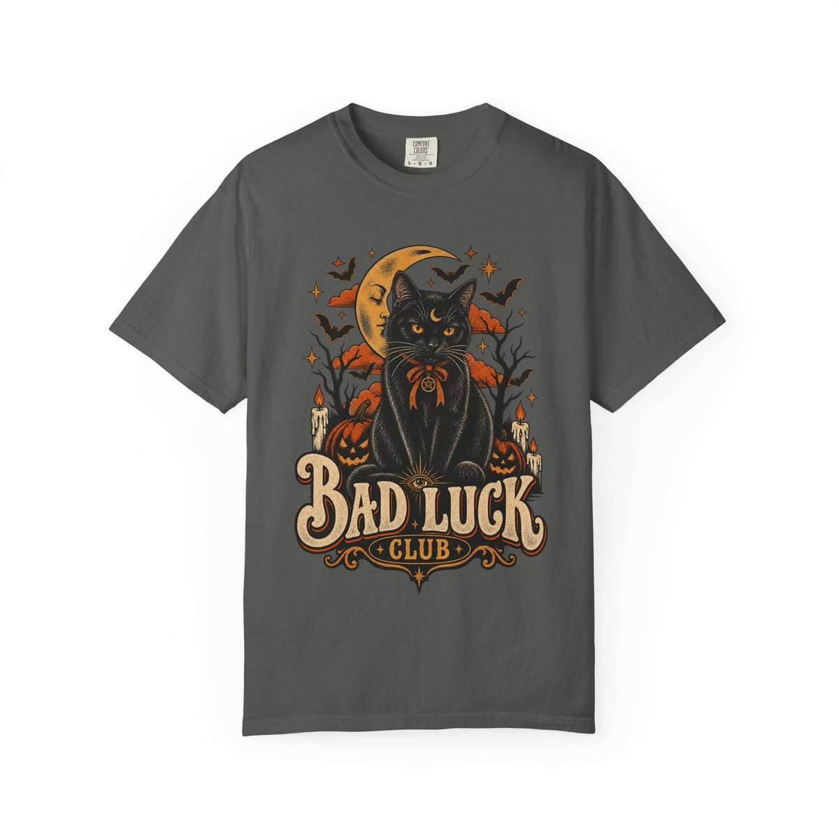 Bad Luck Club Black Cat Halloween Tee