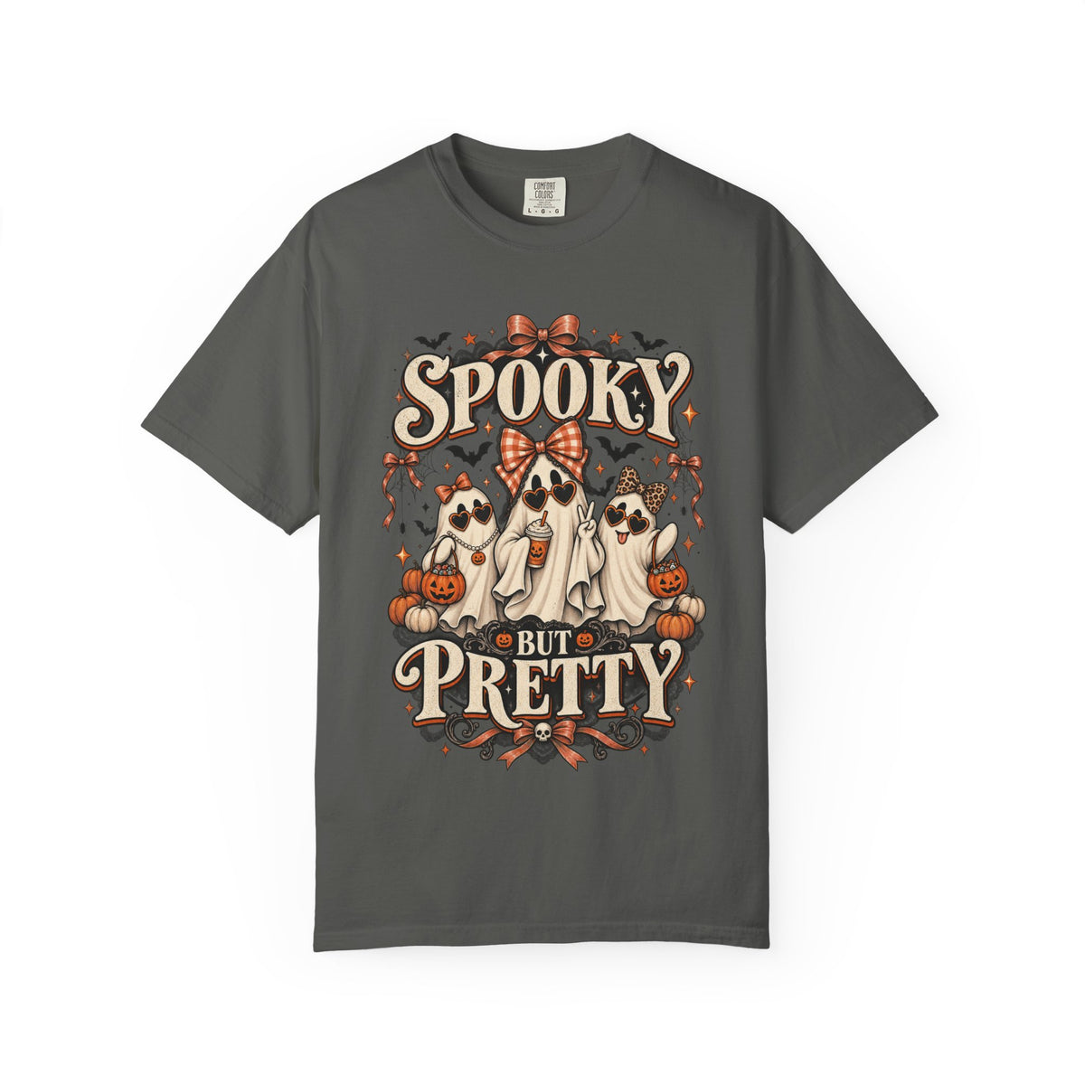 Spooky But Pretty Ghost Tee – Coquette Halloween Shirt