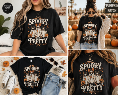 Spooky But Pretty Ghost Tee – Coquette Halloween Shirt