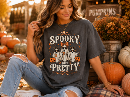 Spooky But Pretty Ghost Tee – Coquette Halloween Shirt