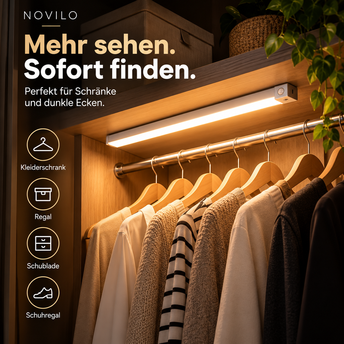 NOVILO LumiSense™
Kabelloses LED-Sensorlicht