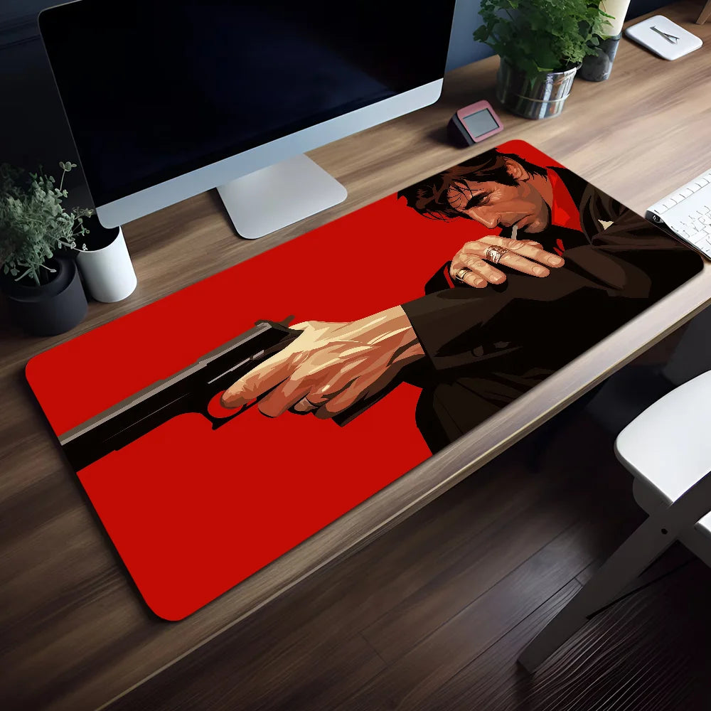 NOVILO® Scarface Gaming Mousepad XXL – Rutschfeste Schreibtischunterlage | 2 mm | Verschiedene Designs & Größen