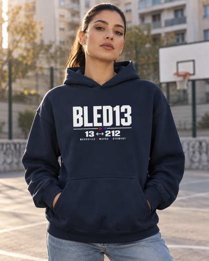 BLED13 – 13 ↔ 212 Hoodie | Black & Navy