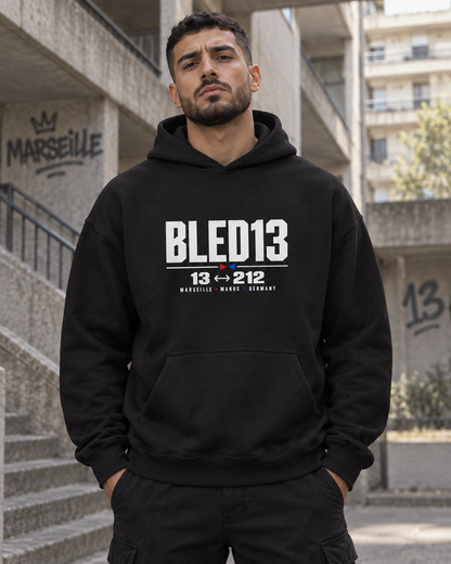 BLED13 – 13 ↔ 212 Hoodie | Black & Navy