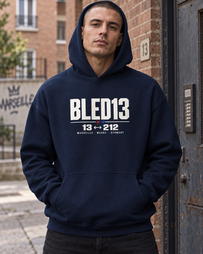 BLED13 – 13 ↔ 212 Hoodie | Black & Navy